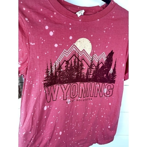 Gently Worn La Luna "Wyoming" distressed t-shirt sz SML - Picture 3 of 6
